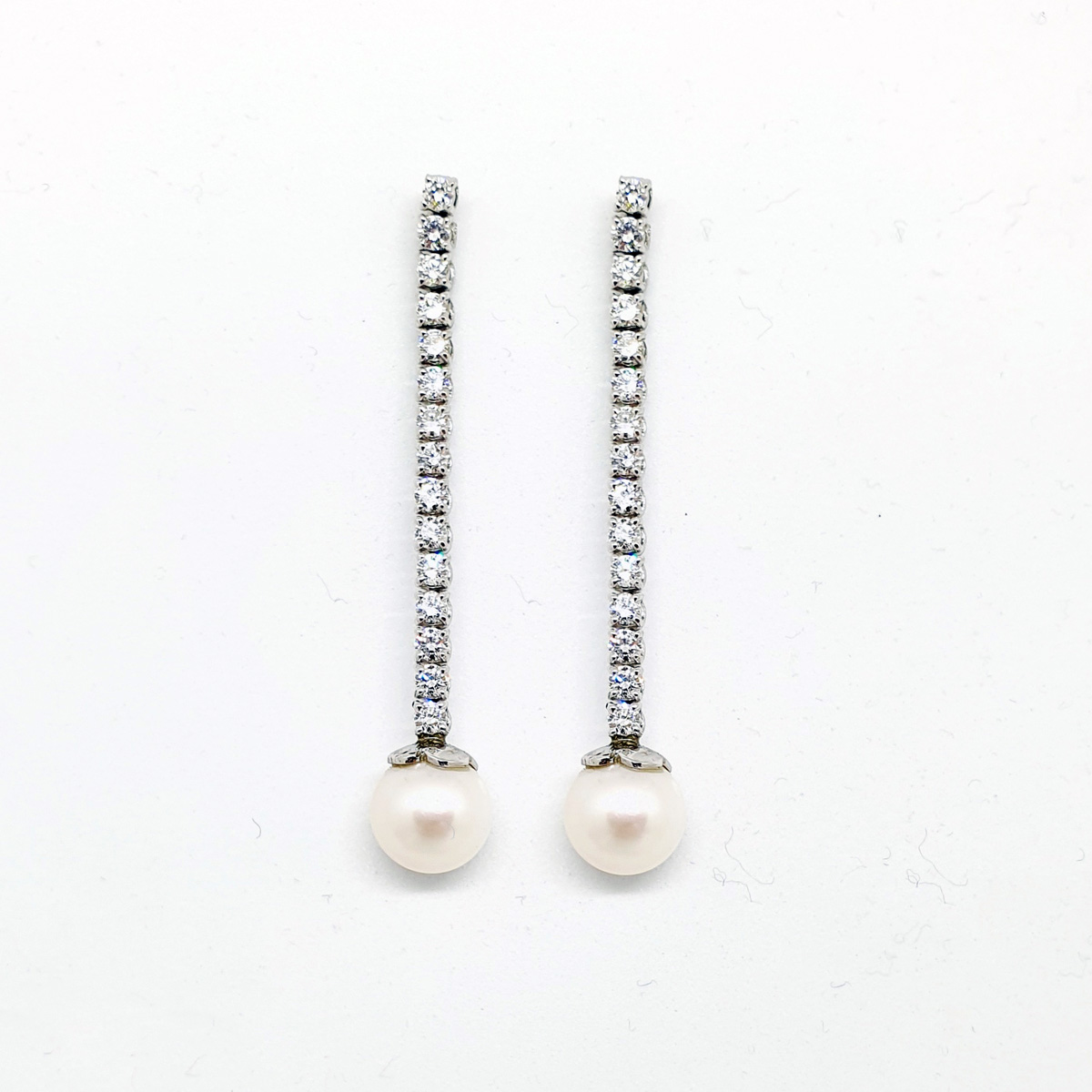 orecchini con perle e diamanti